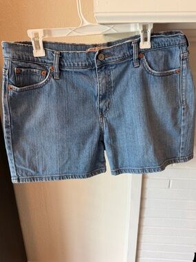 Vintage Levi's 515 Light Blue Denim Jean Shorts Size 16